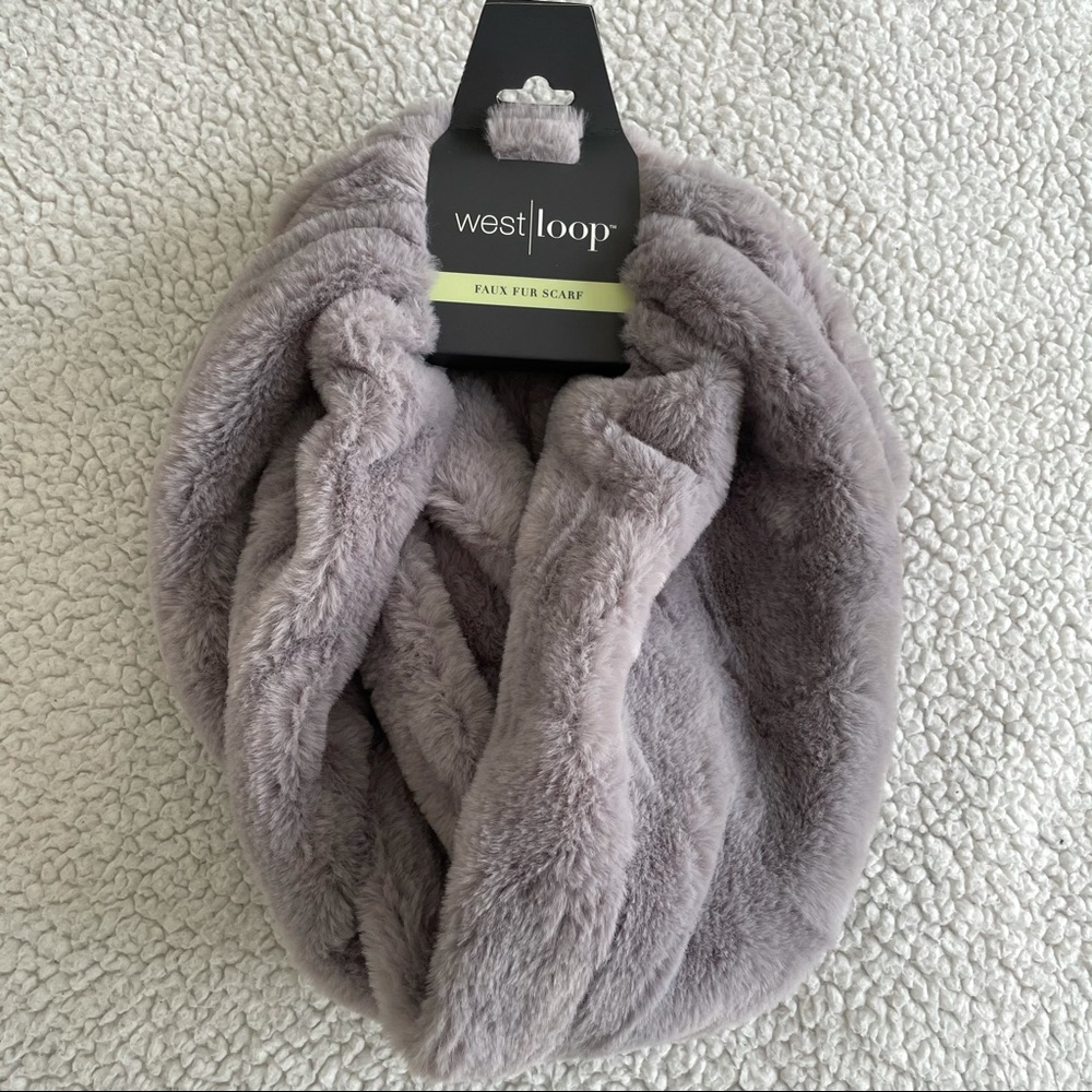 West Loop Faux Fur Scarf -Infinity